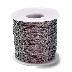 Синий 100м плетеный полиэфирный шнур, с пластиком для животных, для изготовления ювелирных изделий, круглые, синие, 1 мм, около 109.36 ярдов (100 м) / рулон