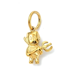 Human 304 подвески из нержавеющей стали, золотые, маленький демон с подвеской в виде вилки, 13.5x9.5x4 мм, отверстие : 5 мм