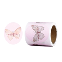 Бабочка 120шт рулон наклеек, самоклеящиеся бумажные наклейки, для партии, декоративные подарки, бабочка, 60x50x0.1 мм