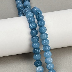 Васильковый Натуральный Malaysia нефритовые бусы пряди, окрашенные, тыква, васильковый, 8x6.5 мм, отверстие : 0.8 мм, около 59 шт / нитка, 15.16 дюйм (38.5 см)