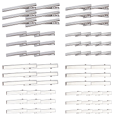 Platin Farbe Eisen Flach Alligator Haarspange Zubehör, diy Haar-Accessoires machen, Platin Farbe, 120 Stück / Karton