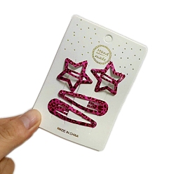 Фиолетовый 4шт. заколки для волос из сплава для девочек, фиолетовые, 60x20x10 мм