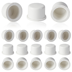 White Plastic Pipe End Cap Plug, Pipe Plug Fitting Adapter, White, 38.5x26mm, Inner Diameter: 26.5mm