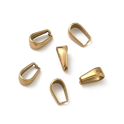 Настоящее золото 18K 304 из нержавеющей стали оснастки на поруки, ионное покрытие (ip), стойки покрытие, реальный 18 k позолоченный, 7.5x3.5x4.5 мм, отверстие : 6x3 мм
