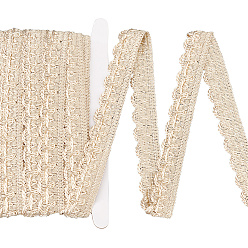 Мокасин 8m полиэстеровая лента для обрезки кружева, кружевная лента с вышивкой из полиэстера с волнистым краем, мокасин, 1 дюйм (26 мм), около 8.75 ярдов (8 м) / комплект