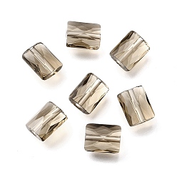 Темный Хаки Стекло имитация австрийских хрустальных бусин, прямоугольные, граненые, Темный хаки, 8x6.5x4 мм, отверстие : 1.2 мм