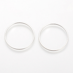 Платина Латунные соединительные колечки, без свинца и без никеля , кольцо, платина, 35x1 мм , около 500 шт / мешок