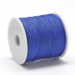 Blue Polyester Cords, Blue, 0.8mm, about 131.23~142.16 yards(120~130m)/roll