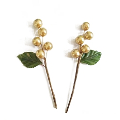 Золотистый Имитация пены рождественская красная ягода фрукт, для украшения свадебной коробки со сладостями, фотографические реквизиты, золотые, 100 мм