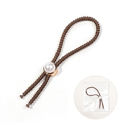 Верблюжий Резинки для волос из эластичного волокна, аксессуары для волос для женщин и девочек, с имитацией жемчужина бисера, верблюжие, 150x45 мм