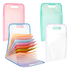 (52) Непрозрачная лаванда 4шт. 4 цвета пластиковые карманы для файлов, карманы для документов, прямоугольные, с наклейкой, разноцветные, 377x240x8 мм, 1 шт / цвет