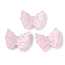 Лавандовый румянец Окрашенные бусины из стекла, бабочка, лавандовый румянец, 20x24.5x6 мм, отверстие : 1.2 мм