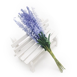 Средний Синий Шифер Пластиковая искусственная лаванда, для свадебного рождественского украшения, поделки своими руками домашний декор венок скрапбукинг, средний грифельно-синий, 140 мм