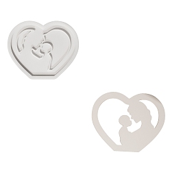 Белый Силиконовые формы ко дню матери своими руками, для уф-смолы, изготовление изделий из эпоксидной смолы, сердце, белые, 90x110x6 мм, внутренний диаметр: 80x100 мм