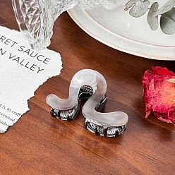 Темно-Серый Ацетат целлюлозы с заколками для волос с железными когтями, аксессуары для волос для женщин и девочек, геометрический, темно-серый, 69 мм