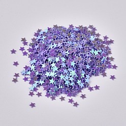 BlueViolet Украшение аксессуаров пластиковая пайетка / блестки бисер, нет отверстий / неосвещенных бусинок, звезда, средне фиолетовый, 3x3x0.3 мм, о 264705 шт / фунт