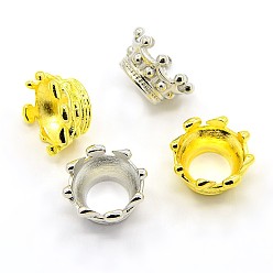 Gunmetal Alloy Crown Bead Caps & Cones, Gunmetal, 12x7mm, Hole: 7mm
