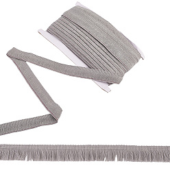 Светло-серый Лента с кисточками из полиэстера, кружевной отделкой, аксессуары для одежды, светло-серый, 1 дюйм (24.5 мм)