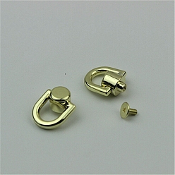 Light Gold Застежка для подвески кошелька из цинкового сплава, вспомогательное оборудование мешка diy, золотой свет, 1.8x1.8 см, отверстие : 11x8 мм