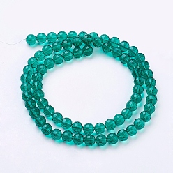 Mixed Color Transparent Glass Bead Strands, Faceted(96 Facets), Round, Mixed Color, 10mm, Hole: 1mm, about 72pcs/strand, 26 inch