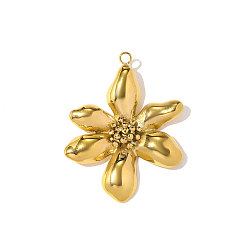 Настоящее золото 18K 304 подвески из нержавеющей стали, , ионное покрытие (ip), зеркальная полировка, реальный 18 k позолоченный, 33x26 мм, отверстие : 1.5 мм