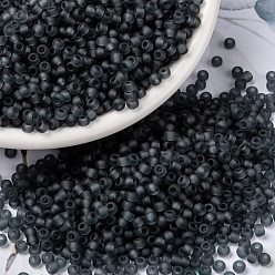 (RR152F) Matte Transparent Gray Миюки круглые бусины рокайль, японский бисер, (rr 152 f) матовый прозрачный серый, 8/0, 3 мм, отверстие : 1 мм, о 422~455шт / бутылка, 10 г / бутылка