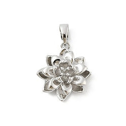 Платина Латунные подвески, без кадмия, без никеля и без свинца, , платина, 16.5x15.5x6 мм, отверстие : 5x2.5 мм