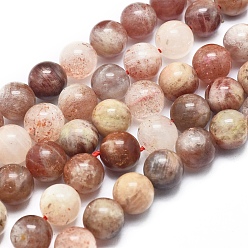 Pierre De Soleil Sunstone naturelle perles brins, ronde, 10mm, Trou: 1mm, Environ 39 pcs/chapelet, 15.75 pouce (40 cm)