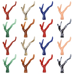 (52) Непрозрачная лаванда 32шт 8 стили непрозрачные акриловые подвески, коралл, разноцветные, 46.5~49x32x9 мм, 4 шт / стиль