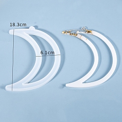 Луна Силиконовые формы для подвески на рождественскую тему своими руками, формы для литья смолы, для уф-смолы, изготовление ювелирных изделий из эпоксидной смолы, луна, 183x14 мм