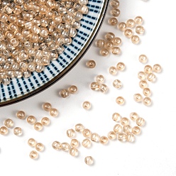 Pale Goldenrod Czech Glass Beads, Round, Pale Goldenrod, 3mm, Hole: 0.8mm, about 2630pcs/bag
