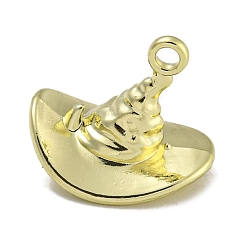 Золотой Стойки обшивки кулон сплава, без свинца и без кадмия, шляпные прелести, золотые, 13x14.5x11.5 мм, отверстие : 1.5 мм