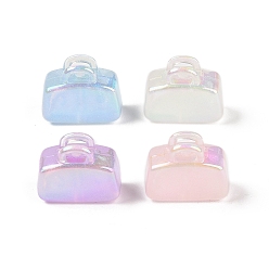 Mixed Color Opaque Acrylic Beads, with Glitter, Bag, Mixed Color, 19x23.5x10mm, Hole: 2.5mm