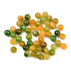 (52) Непрозрачная лаванда Натуральные бирманские нефритовые бусины, окрашенные в различные цвета., круглые, половине просверлил, разноцветные, 6 мм, отверстие : 1 мм