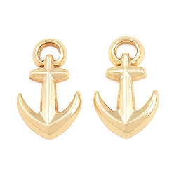 Golden 304 Stainless Steel Pendants, Anchor Charms, Rack Plating, Long-Lasting Plated, Golden, 24x14x3mm, Hole: 4.5mm