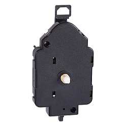 Black Plastic Pendulum Type Movement Step Clock Accessory, with Alloy Finding, Black, 112x56x38mm, Hole: 2/7x12mm