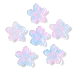 чертополох Прозрачная аэрозольная краска стеклянные шарики, цветок, чертополох, 15.5x16x3.5 мм, отверстие : 1.8 мм