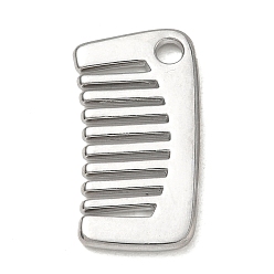 Platinum Alloy Pendants, Comb Charms, Platinum, 22.5x12x2mm, Hole: 2.5mm