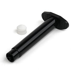 Черный Пластиковые дозирующие шприцы, с поршнем, чёрные, 74x32x14 мм, отверстие: 2 мм, поршень: 9.5x8 мм, емкость: 3 мл (0.1 жидких унций)