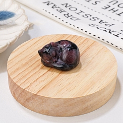 Гранат Украшения из натурального граната, фигурка из энергетического камня Рейки, спящий кот, 33.5x39x23.5 мм