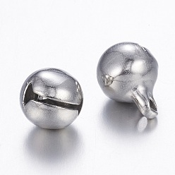 Нержавеющая Сталь Цвет 304 из нержавеющей стали амулеты колокол, цвет нержавеющей стали, 11x8 мм, отверстие : 1.8 мм