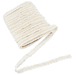 Снежный 8 ленты из полиэстера в ярдах, с имитацией жемчужина бисера, снег, 3/4 дюйм (18 мм)