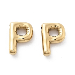Letter P 304 подвески из нержавеющей стали, реальный 14 k позолоченный, ионное покрытие (ip), шарм-буква, Письмо P, 19x13.5x5 мм, отверстие : 2 мм
