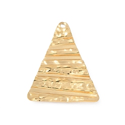 Треугольник Ионное покрытие (ip) 304 подвески из нержавеющей стали, реальный 18 k позолоченный, треугольные, 34.8x28.2x3 мм, отверстие : 1.9 мм