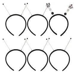 Черный Тканевые и пластиковые резинки для волос, аксессуары для волос для женщин и девочек, чёрные, 210x120x14 мм, внутренний диаметр: 105 мм