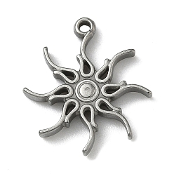 Нержавеющая Сталь Цвет 304 подвески из нержавеющей стали, солнце, цвет нержавеющей стали, 22.5x20x3 мм, отверстие : 1.5 мм