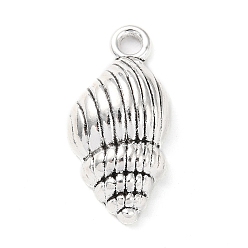 Античное Серебро Сплавочные подвески тибетского стиля, раковина, античное серебро, 24x11.5x5.5 мм, отверстие : 2 мм, Около 378 шт / 500 г