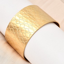 Золотой 316 l хирургические браслеты-манжеты из нержавеющей стали, широкие браслеты для женщин, шкала, золотые, внутренний диаметр: 2.40 дюйм (6.1 см), ширина 39мм