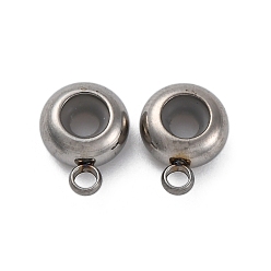 Нержавеющая Сталь Цвет 201 дуги из нержавеющей стали, с силиконовым уплотнительным кольцом, плоско-круглые, цвет нержавеющей стали, 11x8x4 мм, отверстие : 1.8/2.5 мм