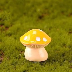 Золотистый Миниатюрные грибовидные украшения из смолы, аксессуары для домашнего кукольного домика с микро-ландшафтом, украшения для дома, золотые, 25x23 мм